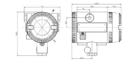 SL-D623紅外火焰探測器外形及
安裝尺寸圖