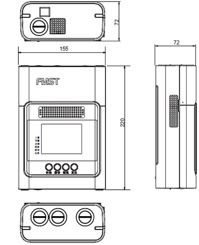 FMST-FXS-22B吸氣(qì)式感煙火災探測(cè)器尺寸圖